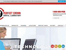 Tablet Screenshot of perfectcrowndentallab.com